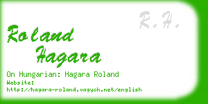 roland hagara business card